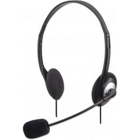 Manhattan 179638 hoofdtelefoon/headset Hoofdband 3,5mm-connector Zwart