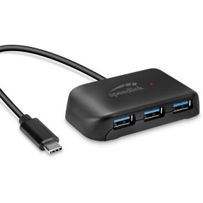 Speedlink Snappy Evo Usb Hub 4 Port Type C To 30 Zwart speedlink kopen in de aanbieding