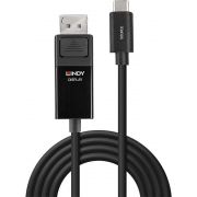 Lindy-1m-USB-Typ-C-an-DP-4K60-Adapterkabel-mit-HDR-Digital-Daten-Zwart