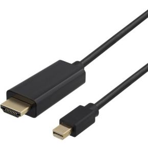 Deltaco Dp Hdmi504 Kabeladapterverloopstukje Mini Displayport Hdmi Zwart deltaco kopen in de aanbieding