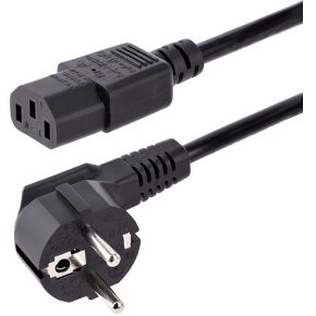 StarTech.com 713E-3M-POWER-CORD electriciteitssnoer Zwart CEE7/7 C13 stekker