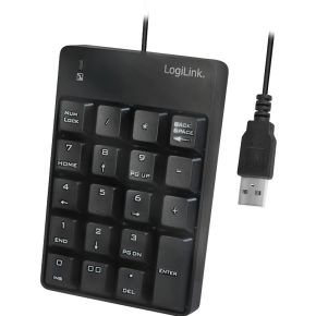 LogiLink ID0184 numeriek toetsenbord Notebook Zwart