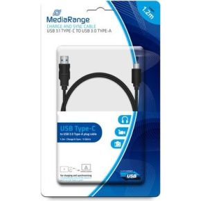 MediaRange MRCS160 USB-kabel 1,2 m USB A USB C Zwart
