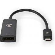 Nedis USB-Adapter | USB 3.2 Gen 1 | USB-C© Male | DisplayPort Female | 0.20 m | Rond | Vernikkeld | PVC