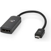 Nedis USB-Adapter | USB 3.2 Gen 1 | USB-C&copy; Male | DisplayPort Female | 0.20 m | Rond | Vernikkeld | PVC