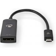 Nedis-USB-Adapter-USB-3-2-Gen-1-USB-C-copy-Male-DisplayPort-Female-0-20-m-Rond-Vernikkeld-PVC