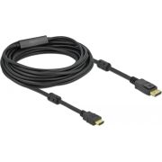 Delock 85960 Actieve DisplayPort 1.2 naar HDMI Kabel 4K 60 Hz 10 m