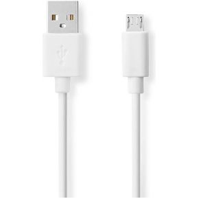 Nedis USB-Kabel | USB 2.0 | USB-A Male | USB Micro-B Male | 480 Mbps | Vernikkeld | 1.00 m | Rond | PVC |