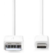 Nedis-USB-Kabel-USB-2-0-USB-A-Male-USB-C-copy-Male-480-Mbps-Vernikkeld-2-00-m-Rond-PVC-Wit
