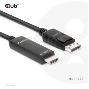 CLUB3D DisplayPort 1.4 to HDMI 4K120Hz or 8K60Hz HDR10 Cable M/M 3m/9.84ft