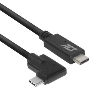 ACT USB 3.0 5Gbps 60W USB Type-C - USB Type-C (haaks horizontaal) 2m