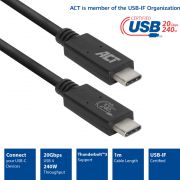 ACT-USB4-reg-20Gbps-aansluitkabel-C-male-C-male-1-meter-USB-IF-gecertificeerd