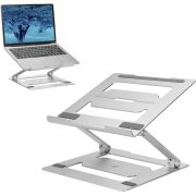 ACT Laptopstandaard aluminium, opvouwbaar, traploos in hoogte verstelbaar