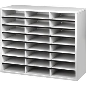Fellowes 25041 Tijdschrifthouder 24 Schappen Grijs Wit fellowes kopen in de aanbieding