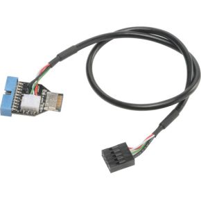 Akasa AK-CBUB38-40BK kabeladapter/verloopstukje USB 3.1 Gen2 USB 3.1 Gen1 19-pin Zwart