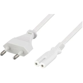 Deltaco Del 109J Electriciteitssnoer Wit 2 M Cee716 C7 Stekker deltaco kopen in de aanbieding
