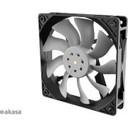Akasa OTTO SF12 Computer behuizing Ventilator 12 cm Zwart, Grijs 1 stuk(s)