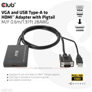 CLUB3D-VGA-and-USB-Type-A-to-HDMI-Adapter-with-Pigtail-M-F-0-6m-1-97ft-28AWG