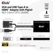 CLUB3D-VGA-and-USB-Type-A-to-HDMI-Adapter-with-Pigtail-M-F-0-6m-1-97ft-28AWG