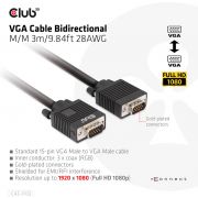CLUB3D-VGA-Cable-Bidirectional-M-M-3m-9-84ft-28AWG