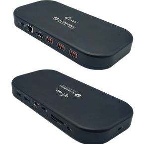 i-tec Thunderbolt 3/USB-C Dual 4K Docking Station + USB-C to DisplayPort Cable (1,5 m) + Power Deliv