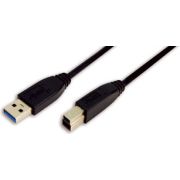 LogiLink 2m USB 3.0 USB-kabel USB 3.2 Gen 1 (3.1 Gen 1) USB A USB B Zwart