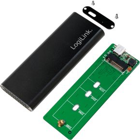LogiLink UA0314 M.2 SDD-behuizing Zwart USB C