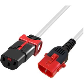 ACT Netsnoer C13 IEC Lock+ - C14 IEC Lock Dual Locking wit 2 m, PC3609