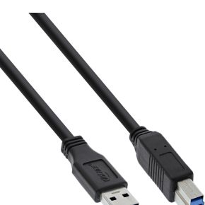 InLine 5m USB 3.0 USB-kabel USB A USB B Zwart