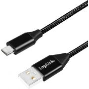 LogiLink CU0144 USB-kabel 1 m 2.0 USB A Micro-USB B Zwart