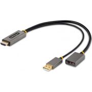 StarTech.com 30cm HDMI naar DisplayPort Adapter Kabel, Actieve 4K 60Hz HDMI 2.0 naar DP 1.2 Converte