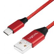 LogiLink CU0148 USB-kabel 1 m 2.0 USB A USB C Zwart, Rood