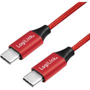 LogiLink CU0155 USB-kabel 0,3 m 2.0 USB C Zwart, Rood