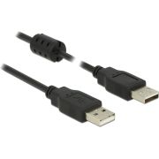 DeLOCK 2m, 2xUSB 2.0-A 2m USB A USB A Zwart