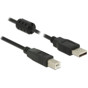 DeLOCK 3m, USB 2.0-A/USB 2.0-B 3m USB A USB B Zwart