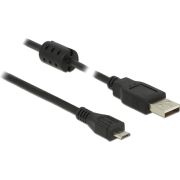 DeLOCK 5m, USB 2.0-A/USB 2.0 Micro-B 5m USB A Micro-USB B Zwart