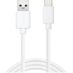 Sandberg USB-C 2.0 > USB-A 2.0 1M SAVER USB-kabel 2.0 USB C USB A Wit