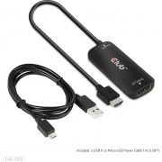 CLUB3D-HDMI-Micro-USB-to-DisplayPort-copy-4K120Hz-or-8K30Hz-M-F-Active-Adapter
