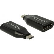 DeLOCK 64151 video kabel adapter DisplayPort USB Type-C Zwart