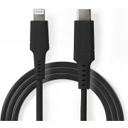 Nedis-Apple-Lightning-Cable-Apple-Lightning-8-Pin-Male-USB-C-2-0-m-Black
