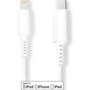 Nedis-Apple-Lightning-Cable-Apple-Lightning-8-Pin-Male-USB-C-2-0-m-White