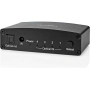 Nedis Digitale Audio-Switch 4-wegs Input: DC Power / 4x TosLink Output: TosLink Female