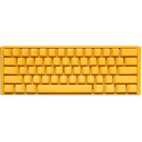 Ducky One 3 Yellow Gaming Tastatur RGB LED - MX-Blue US toetsenbord USB Amerikaans Engels Geel