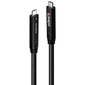 Lindy 43333 USB-kabel 10 m USB 3.2 Gen 1 (3.1 Gen 1) USB C Zwart