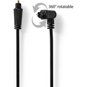 Nedis-Optische-Audiokabel-TosLink-Male-TosLink-Male-Draaibaar-1-00-m-Rond-PVC-Zwart-Envelo