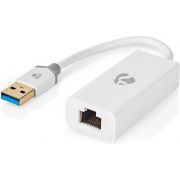 Nedis USB-A Adapter | USB 3.2 Gen 1 | USB-A Male | RJ45 Female | 1 Gbps | 0.20 m | Rond | Verguld | PVC |