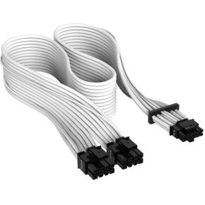 Corsair Premium Individually Sleeved 12+4pin PCIe Gen 5 12VHPWR 600W cable, Type 4, White