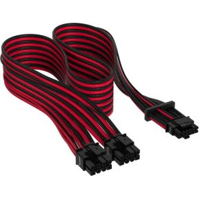 Corsair Premium Individually Sleeved 12+4pin PCIe Gen 5 12VHPWR 600W cable, Type 4, Black/Red