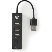 Nedis-USB-Hub-USB-A-Male-USB-A-Female-3-poort-en-USB-Gevoed-SD-MicroSD-3x-USB