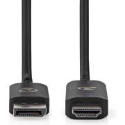 Nedis DisplayPort-Adapter | DisplayPort Male | HDMI© Connector | 8K@30Hz | Vernikkeld | Recht | 1.80 m |